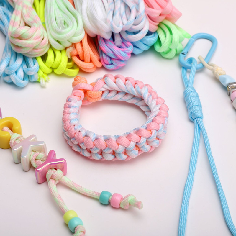 4mm Nylon 7-core Luminous Umbrella Rope Diy Hand-woven Jewelry Cord Crafts Keychain