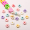 Acrylic Large Hole Cream Flat Beads Separated Loose Handmade Diy Mobile Phone Chain Bag