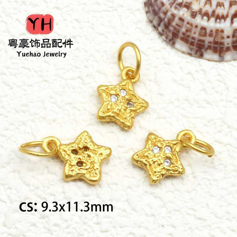 Color-preserving Sand Gold Accessories Diy Jewelry Auspicious Cloud Fortune Pendant
