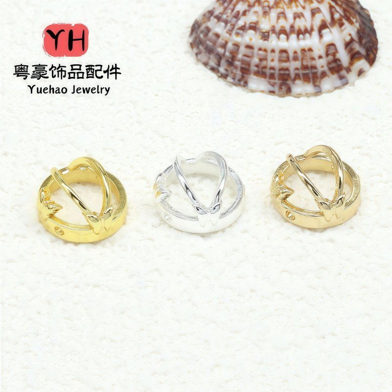 14k Gold-filled Color-preserving Half-filled Bead Ring Butterfly Five-pointed Star Diy