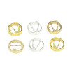 14k Gold-filled Color-preserving Half-filled Bead Ring Butterfly Five-pointed Star Diy