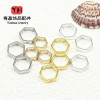 14k Gold-filled Hexagonal Bead Ring Bracelet Earrings Through Hole Diy Handmade Necklace