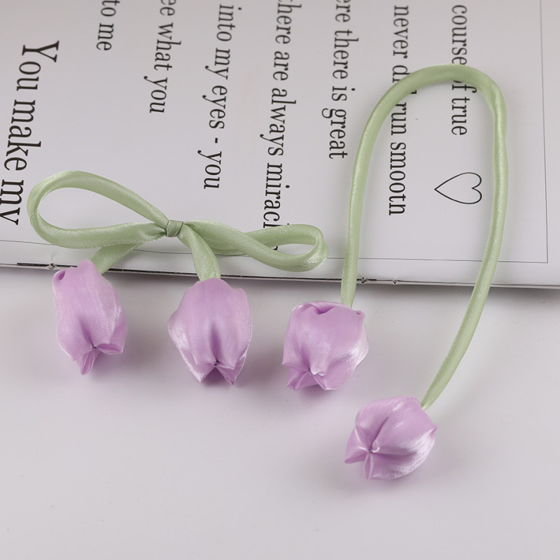 Elegant French Tulip Bud Diy Handmade Hair Ties Headdress Clothing Decoration Materials