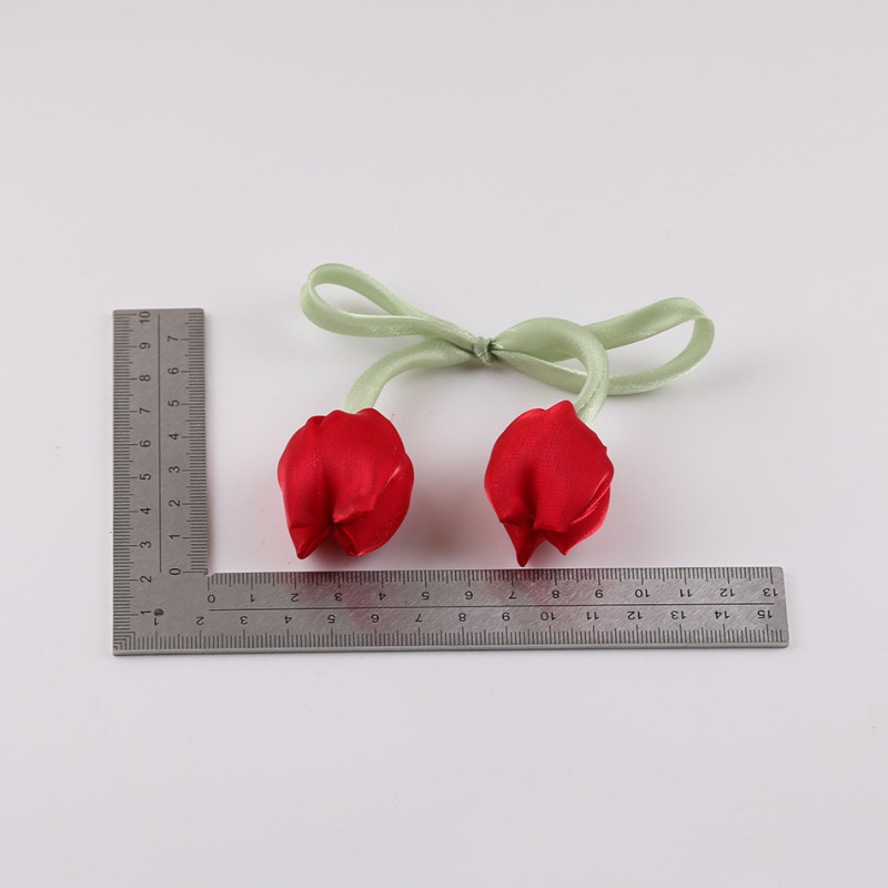 Elegant French Tulip Bud Diy Handmade Hair Ties Headdress Clothing Decoration Materials