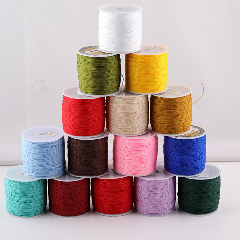 0.8mm Color No. 72 Jade Thread Braided Knotted Rope Diy Handmade Beaded Bracelet Jewelry