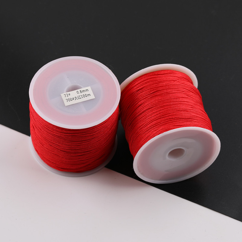 0.8mm Color No. 72 Jade Thread Braided Knotted Rope Diy Handmade Beaded Bracelet Jewelry