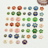 Color-preserving Oil Drop Flower Holder Cloisonné Burnt Blue Hat Accessories Diy Bracelet