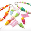 Acrylic Painted Ice Cream Cone Beads Loose Handmade Diy Bracelet Mobile Phone Chain