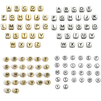 Acrylic English Letter Beads, Square Flat Round Separated Handmade Diy Bracelets, Hand