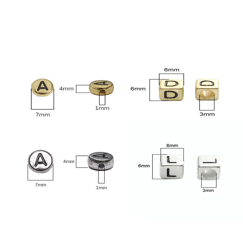 Acrylic English Letter Beads, Square Flat Round Separated Handmade Diy Bracelets, Hand