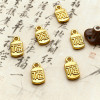 Gold and Silver National Style Fortune Tag Bracelet Diy Accessories Beaded Material Alloy