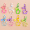 Creative Colorful Hollow Five-pointed Star Keychain Mini Love Accessories Bag Pendant Diy