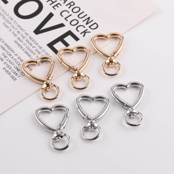 Simple Love Heart-shaped Opening Spring Buckle Diy Handmade Luggage Connection Bracelet