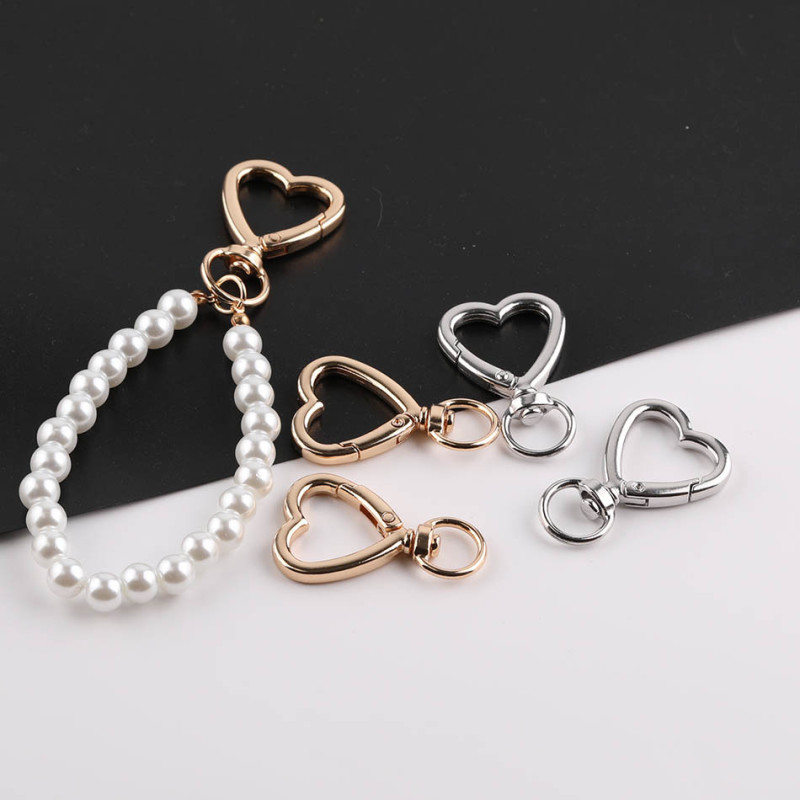Simple Love Heart-shaped Opening Spring Buckle Diy Handmade Luggage Connection Bracelet