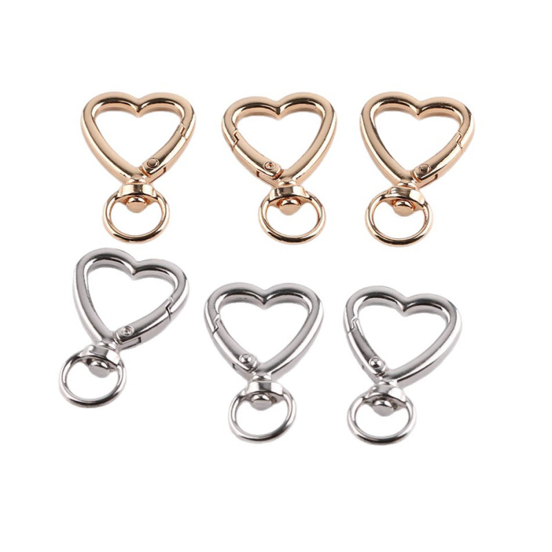 Simple Love Heart-shaped Opening Spring Buckle Diy Handmade Luggage Connection Bracelet