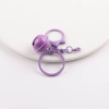 Candy-colored Painted Round Dragon with Lobster Clasp Bell Five-piece Keychain Diy School
