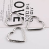 Simple Heart-shaped Love Metal Open Spring Ring Keychain Carabiner Connecting Jewelry