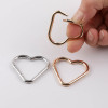 Simple Heart-shaped Love Metal Open Spring Ring Keychain Carabiner Connecting Jewelry