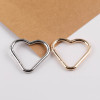Simple Heart-shaped Love Metal Open Spring Ring Keychain Carabiner Connecting Jewelry