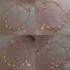 Women's Design Bracelet Fashion Simple Best Friend Star and Moon Zircon Pearl Niche Light
