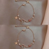 Women's Design Bracelet Fashion Simple Best Friend Star and Moon Zircon Pearl Niche Light
