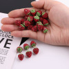 New Red Strawberry Diamond Resin Pendant Diy Handmade Earrings Keychain Accessories