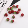 New Red Strawberry Diamond Resin Pendant Diy Handmade Earrings Keychain Accessories