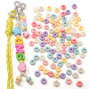 Acrylic Large Hole Cream Flat Beads Mixed Color Hand String Handmade Diy Bracelet