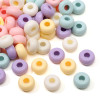 Acrylic Large Hole Cream Flat Beads Mixed Color Hand String Handmade Diy Bracelet
