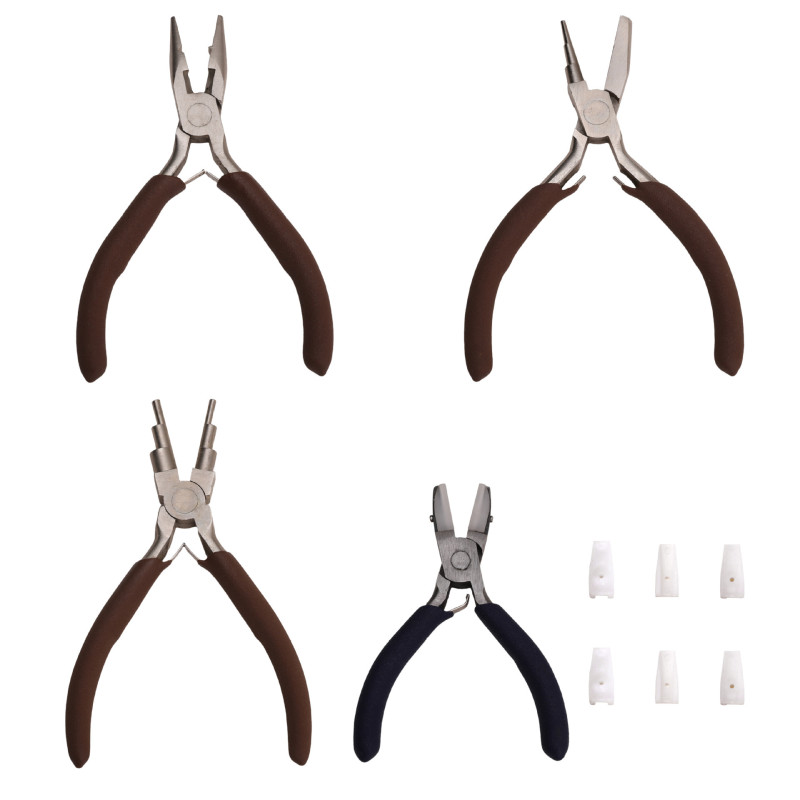Handmade Diy Tools, Wire Crimping Pliers, Six-section Nylon Rubber Head Making Bracelets