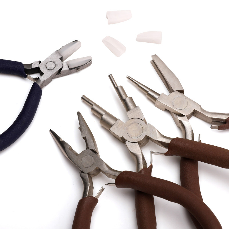 Handmade Diy Tools, Wire Crimping Pliers, Six-section Nylon Rubber Head Making Bracelets