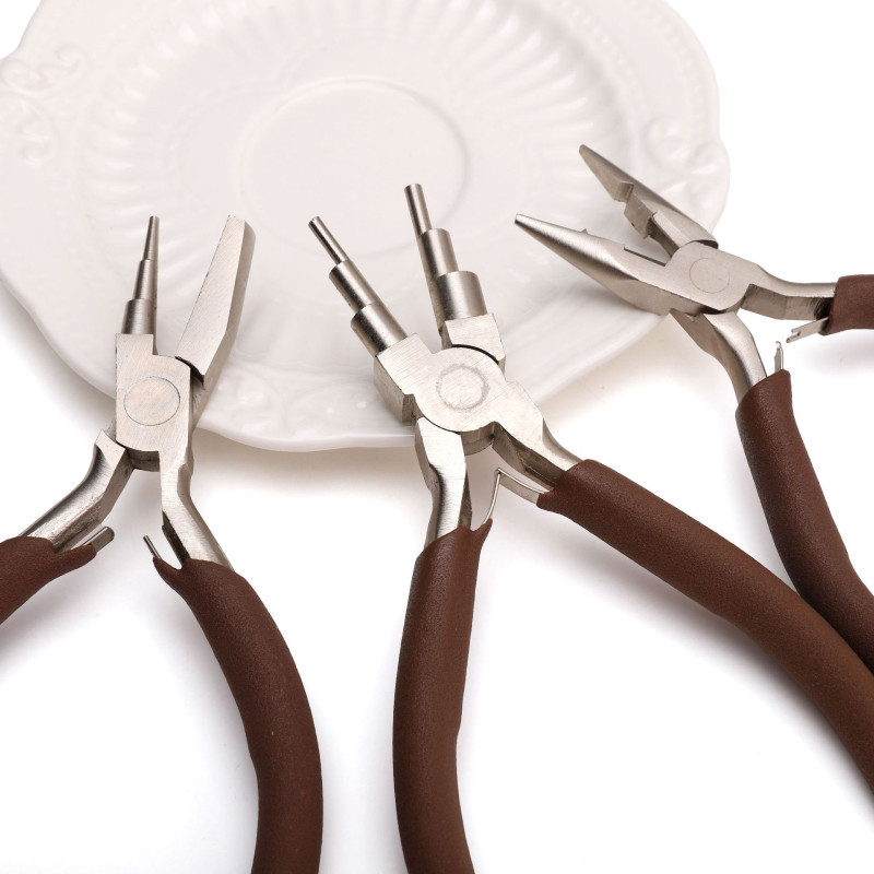 Handmade Diy Tools, Wire Crimping Pliers, Six-section Nylon Rubber Head Making Bracelets