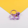 Colorful Transparent Acrylic Hollow Five-pointed Star Bell Pendant Keychain Accessories