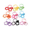 Colorful Transparent Acrylic Hollow Five-pointed Star Bell Pendant Keychain Accessories