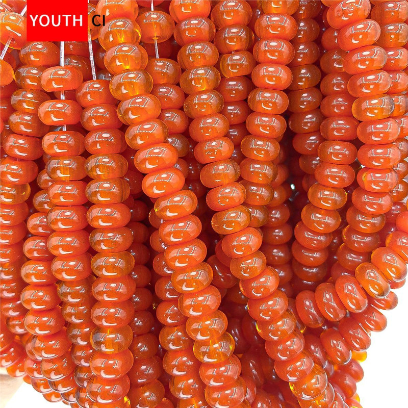 5*8mm Jade Glass Beads Wheel Abacus Jewelry Accessories Separated Loose