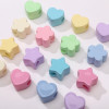 Acrylic Cream Large Hole Beads Five-pointed Star Plum Blossom Love Handmade Diy Mobile