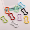 Simple Colorful Painted Bone Metal Spring Buckle Handmade Diy Bag Key Chain Connection