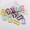 Simple Colorful Painted Bone Metal Spring Buckle Handmade Diy Bag Key Chain Connection