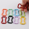 Simple Colorful Painted Bone Metal Spring Buckle Handmade Diy Bag Key Chain Connection