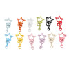 Candy Color Painted Five-pointed Star with Crayfish Buckle Keychain Handmade Diy Doll Bag