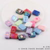 Color Plated Playing Cards Vertical Hole Acrylic Beads Handmade Diy Car Keychain Pendant