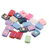 Color Plated Playing Cards Vertical Hole Acrylic Beads Handmade Diy Car Keychain Pendant
