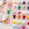 Acrylic Lacquered Ice Cream Cone Loose Beads Handmade Diy Beaded Bracelet Necklace