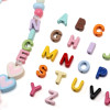5 Alloy Spray-painted Letter Beads Hand-strung Hand-made Diy Bracelet Necklace Jewelry