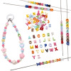 5 Alloy Spray-painted Letter Beads Hand-strung Hand-made Diy Bracelet Necklace Jewelry