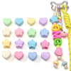 Acrylic Cream Large Hole Beads Plum Blossom Heart Loose Handmade Diy Bracelet Necklace
