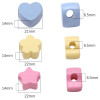 Acrylic Cream Large Hole Beads Plum Blossom Heart Loose Handmade Diy Bracelet Necklace
