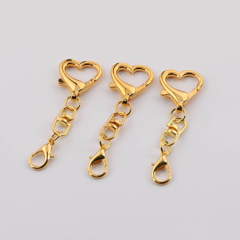 26mm Special-shaped Love Buckle Eight-character Lobster Set Metal Keychain Diy Jewelry