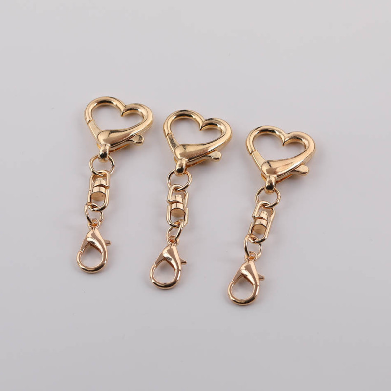 26mm Special-shaped Love Buckle Eight-character Lobster Set Metal Keychain Diy Jewelry