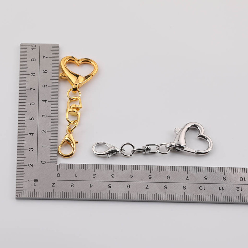 26mm Special-shaped Love Buckle Eight-character Lobster Set Metal Keychain Diy Jewelry